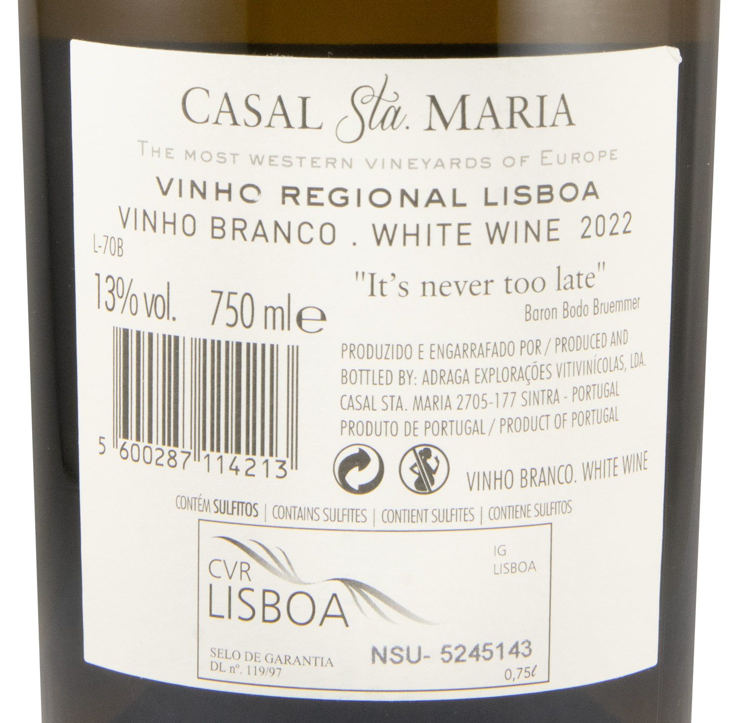 2022 Casal Sta. Maria Pêndulo white