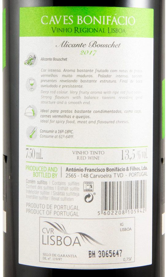 2017 Bonifácio Alicante Bouschet tinto