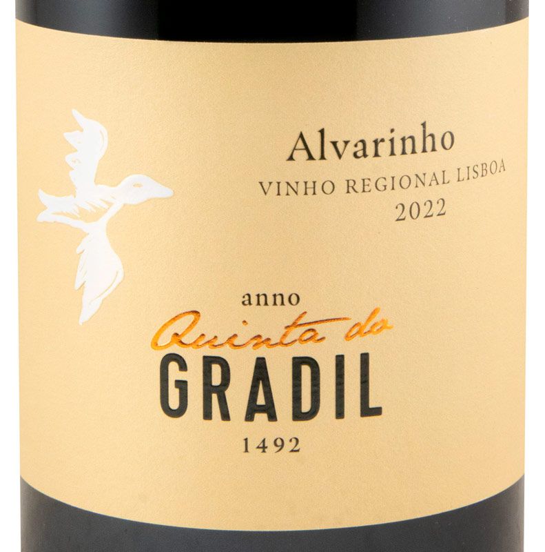 2022 Quinta do Gradil Alvarinho branco (rótulo danificado)