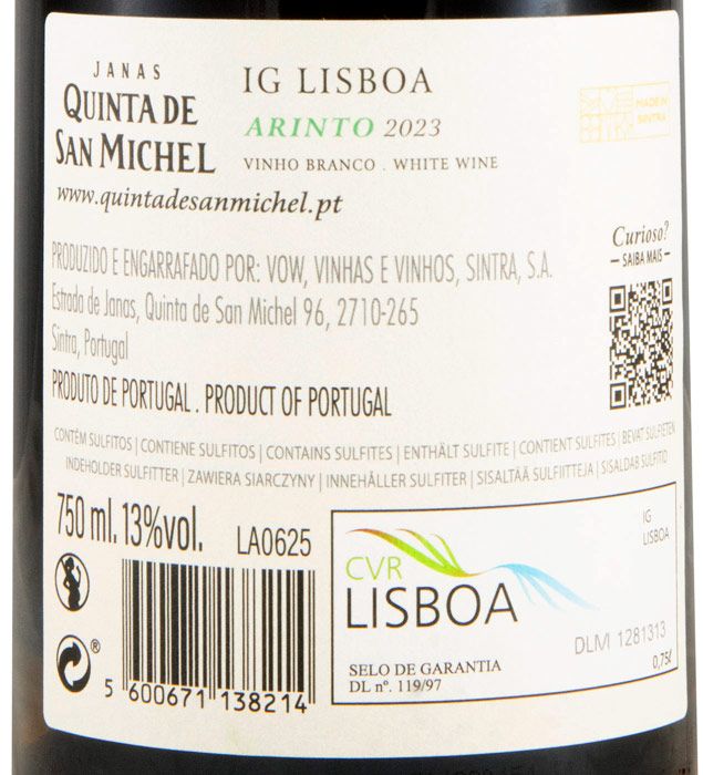 2023 Quinta de San Michel Arinto white
