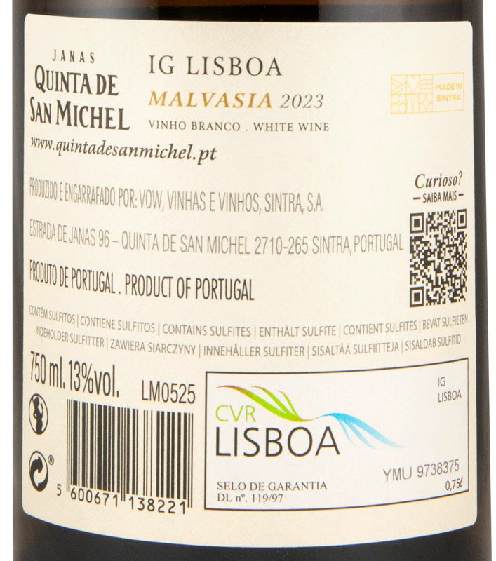 2023 Quinta de San Michel Malvasia de Colares branco