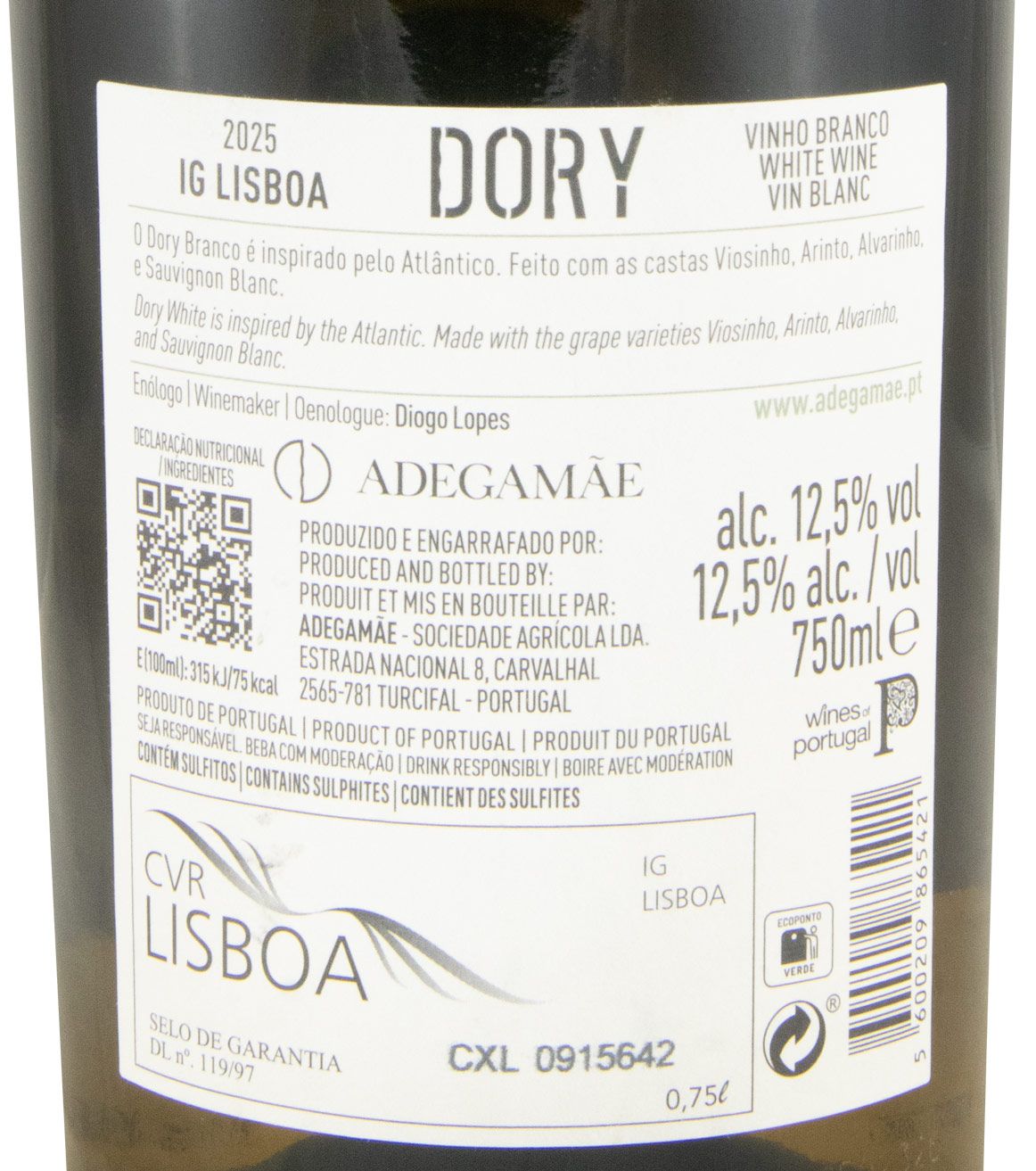 2025 AdegaMãe Dory white