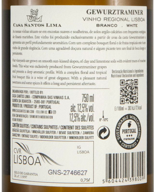 2024 Casa Santos Lima Gewürztraminer white