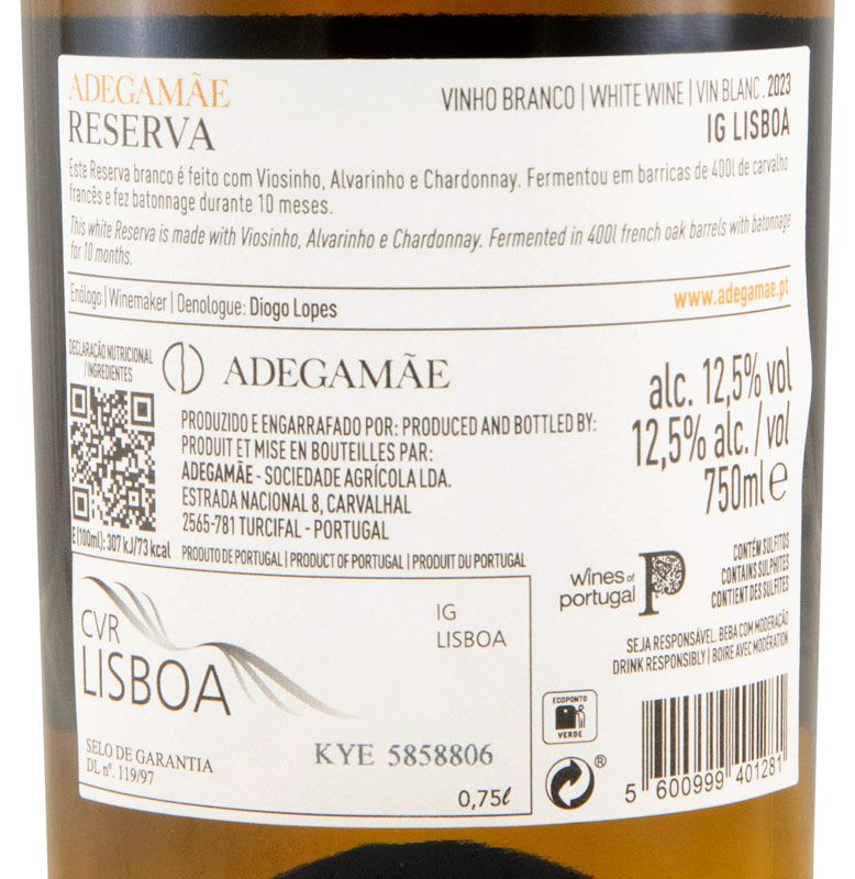2023 AdegaMãe Reserva branco