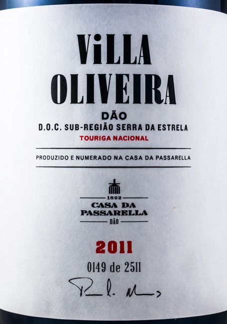 2011 Casa da Passarella Villa Oliveira Touriga Nacional tinto