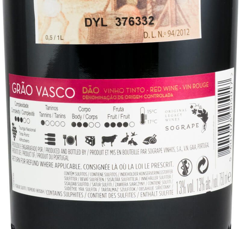 2018 Grão Vasco red