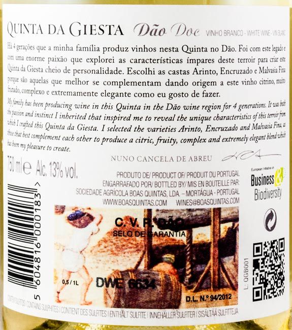 2015 Quinta da Giesta white