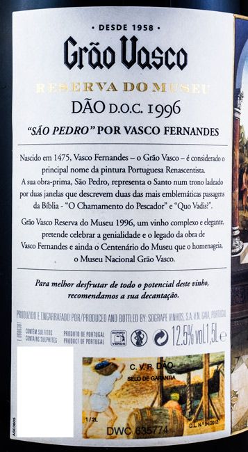 1996 Grão Vasco Reserva do Museu red 1.5L