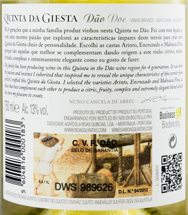 2016 Quinta da Giesta white