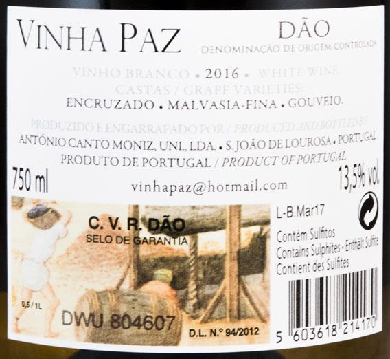 2016 Vinha Paz white