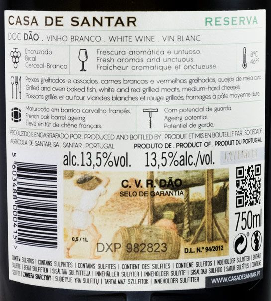 2016 Casa de Santar Reserva white