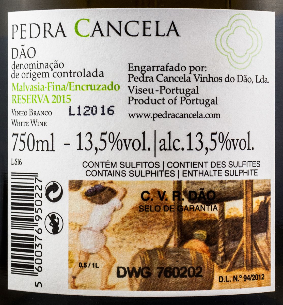 2015 Pedra Cancela Reserva branco