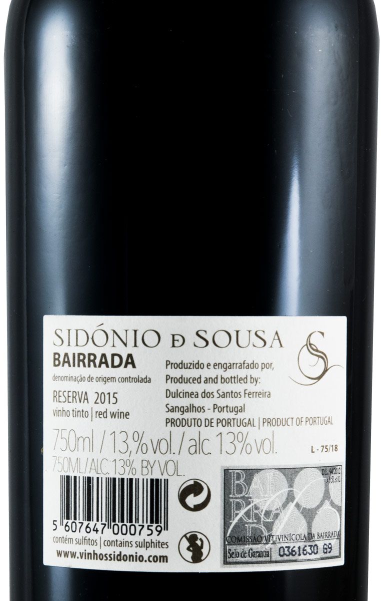 2015 Sidónio de Sousa Reserva tinto