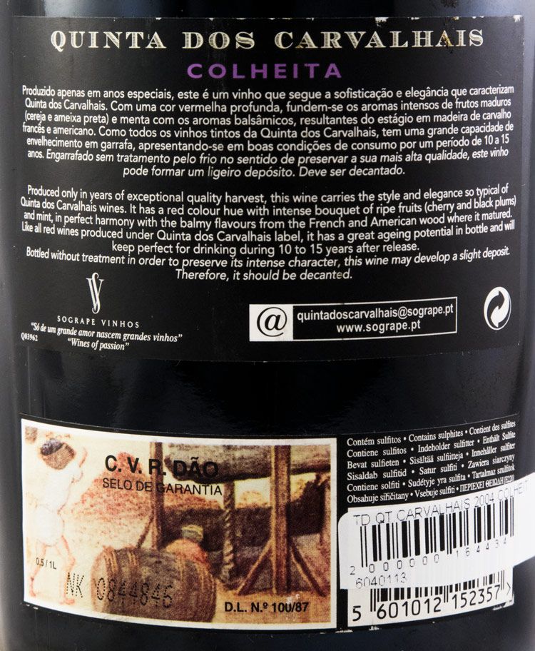 2004 Quinta dos Carvalhais Colheita tinto