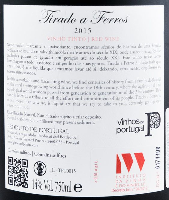 2015 Tirado a Ferros tinto