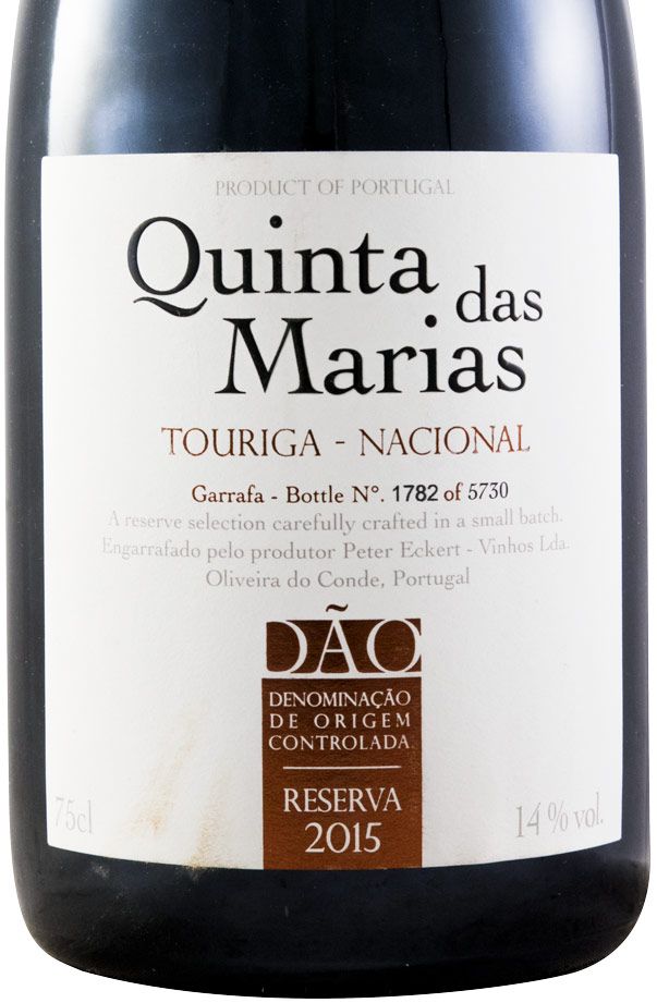 2015 Quinta das Marias Touriga Nacional red