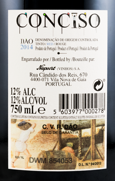 2014 Niepoort Conciso red
