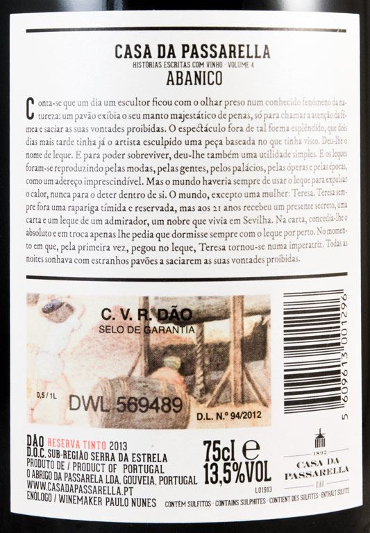 2013 Casa da Passarella Abanico Reserve red