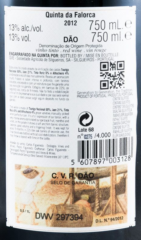2014 Quinta da Falorca red