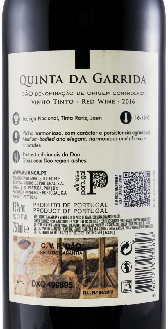 2016 Quinta da Garrida red