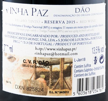2015 Vinha Paz Reserva red