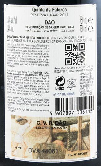 2011 Quinta da Falorca Reserva tinto