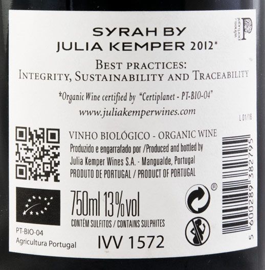2012 Julia Kemper Syrah red
