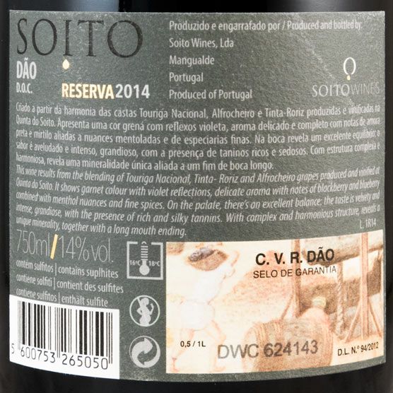 2014 Soito Reserva red
