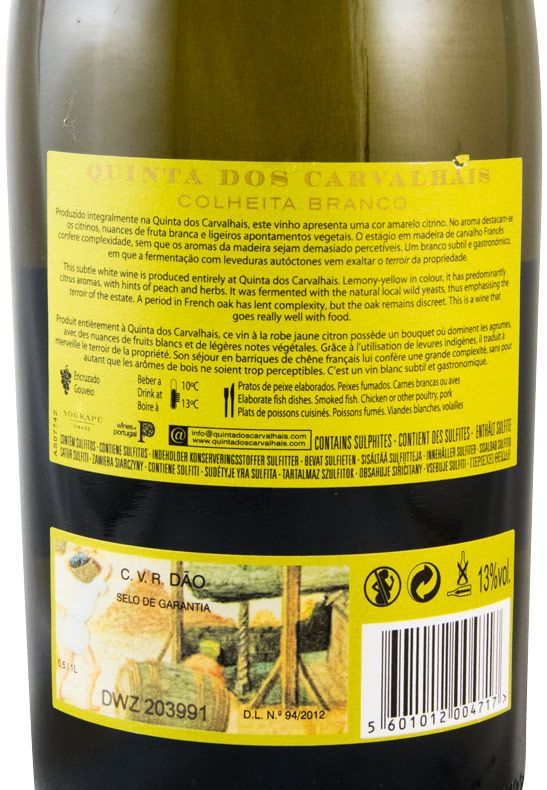 2016 Quinta dos Carvalhais Colheita branco