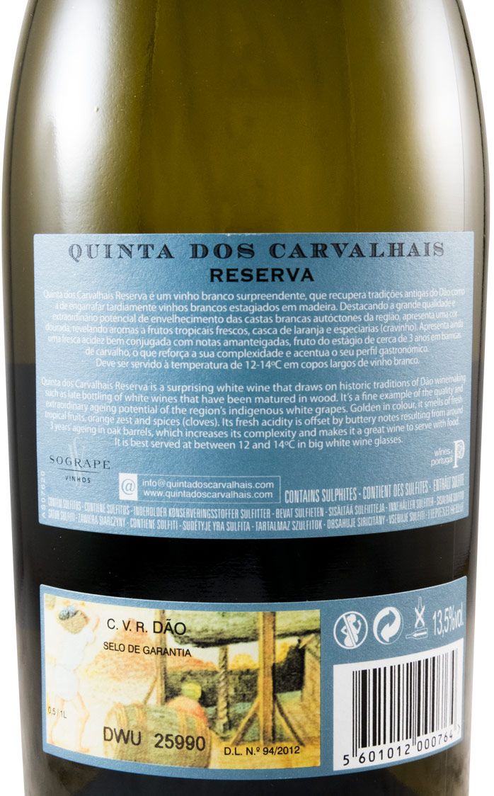 2013 Quinta dos Carvalhais Reserva branco