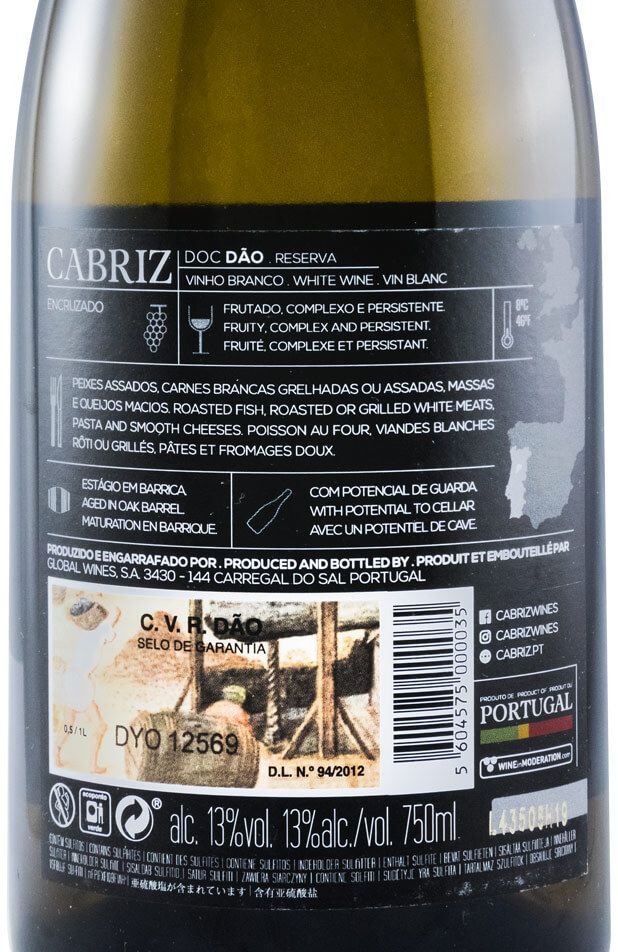 2018 Cabriz Reserva Encruzado white