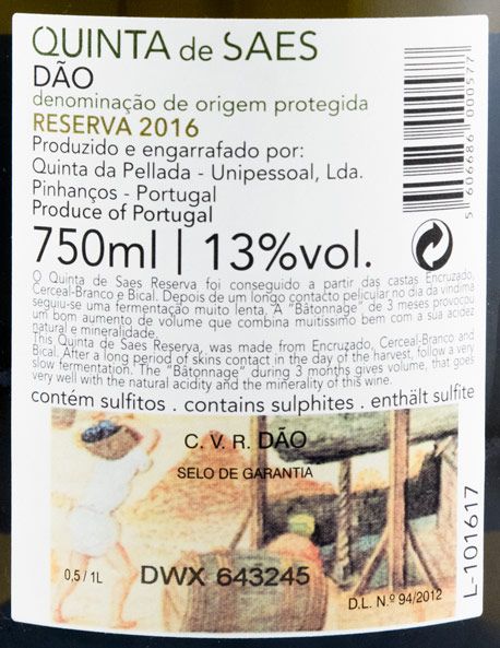 2016 Quinta de Saes Reserva branco