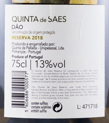 2018 Quinta de Saes Reserva white