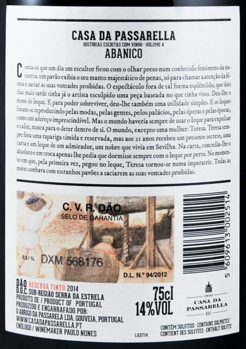 2014 Casa da Passarella Abanico Reserva tinto