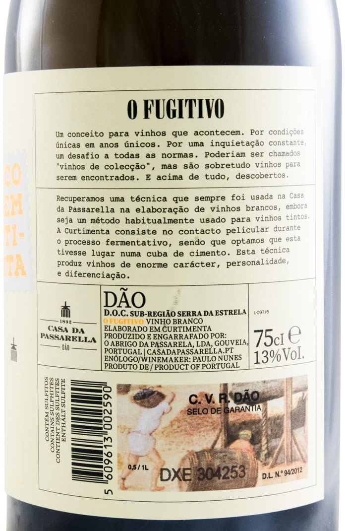 2016 Casa da Passarella O Fugitivo Curtimenta white