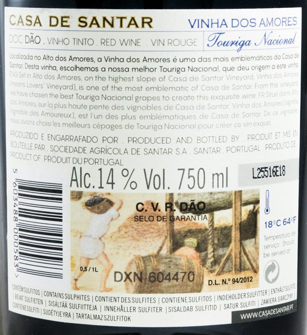 2013 Casa de Santar Vinha dos Amores Touriga Nacional red