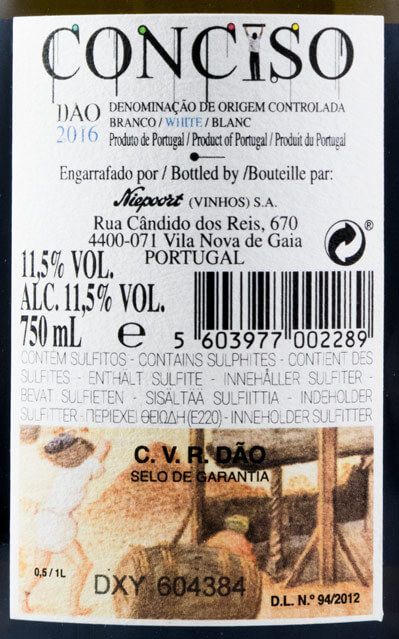 2016 Niepoort Conciso branco