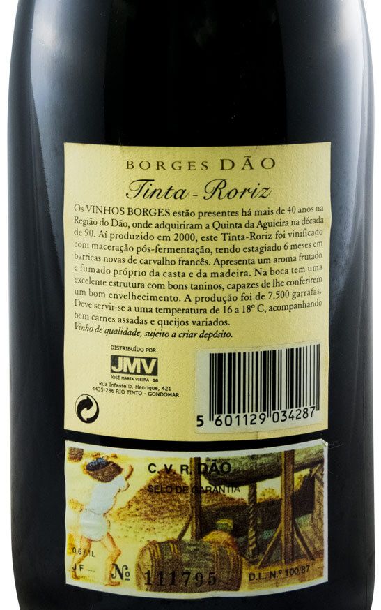 2000 Borges Tinta Roriz red
