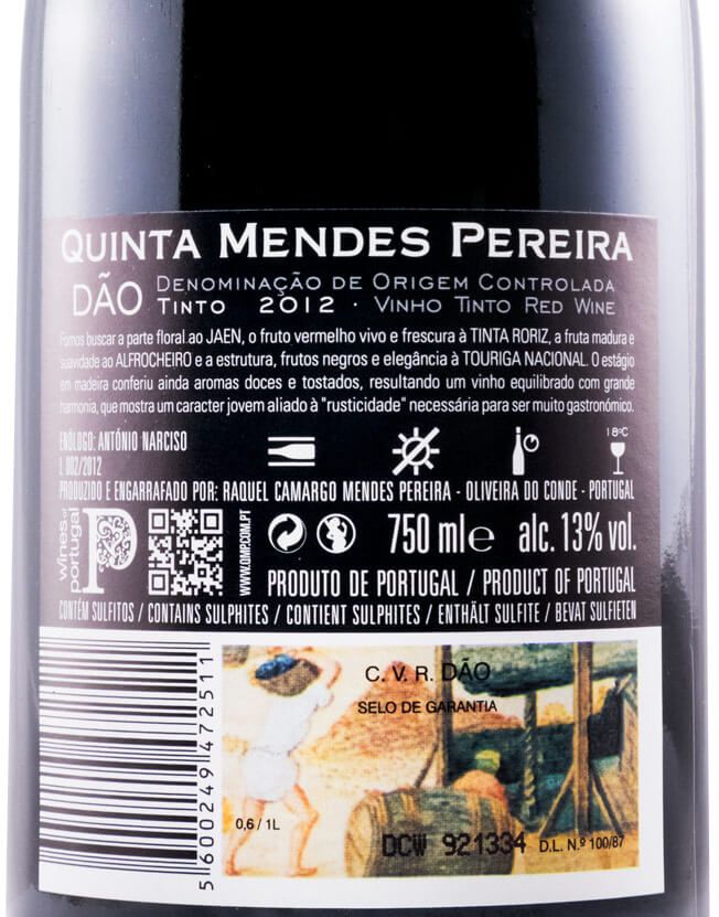 2012 Quinta Mendes Pereira tinto