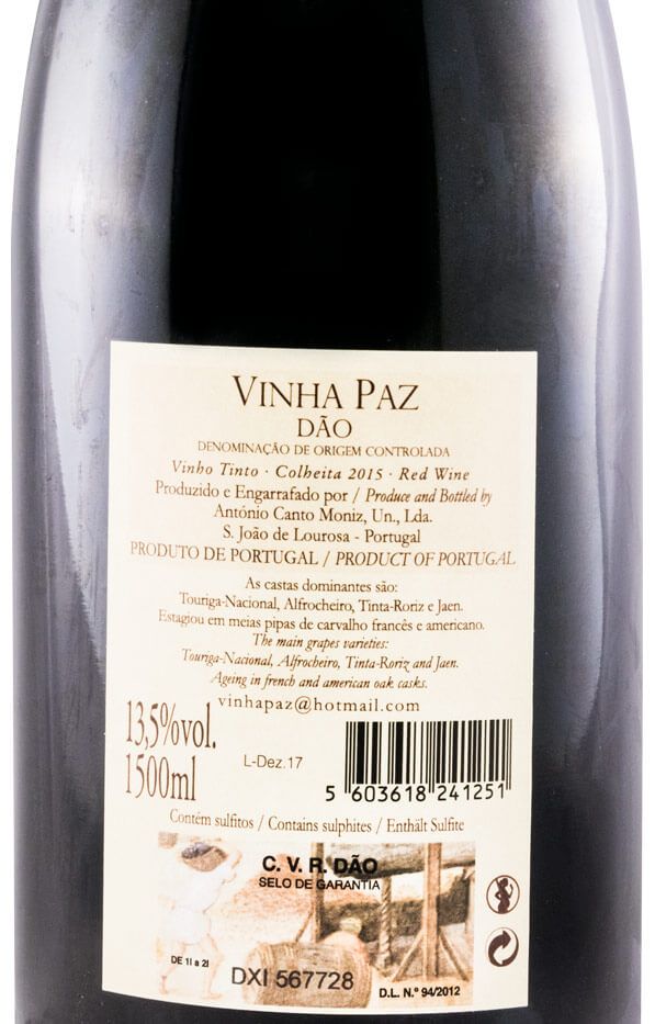 2015 Vinha Paz tinto 1,5L