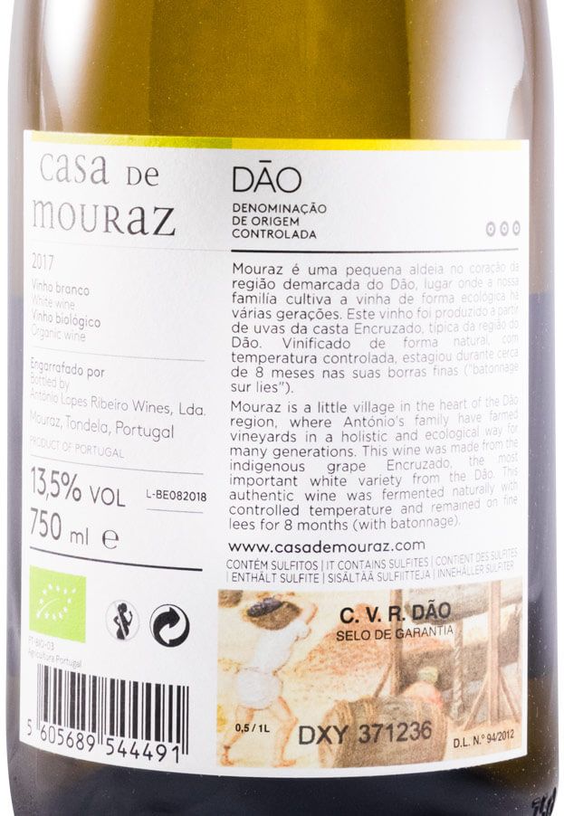 2017 Casa de Mouraz Encruzado organic white