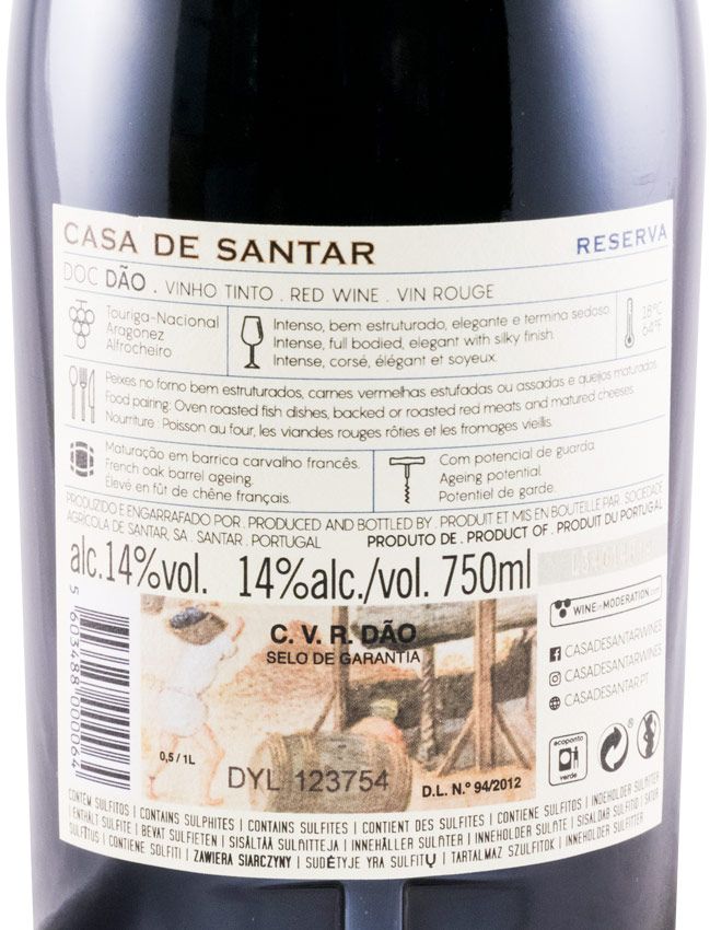 2014 Casa de Santar Reserva tinto