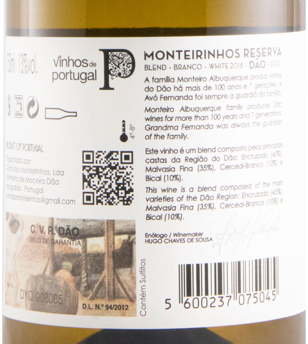 2018 Monteirinhos Avó Fernanda Reserva branco