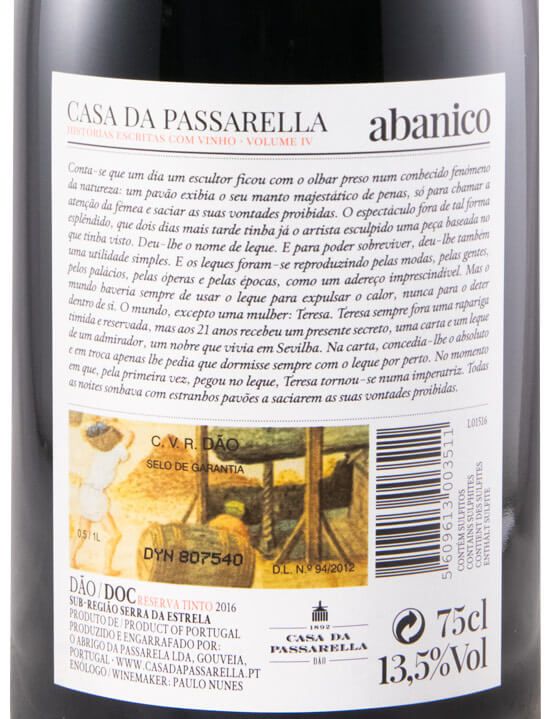 2016 Casa da Passarella Abanico Reserva red