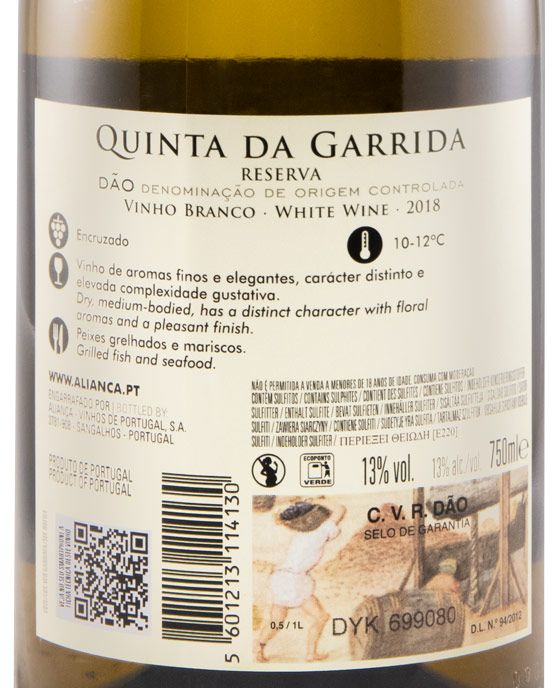 2018 Quinta da Garrida Encruzado branco