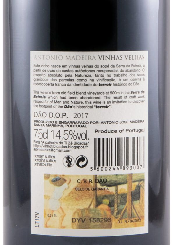2017 António Madeira Vinhas Velhas red