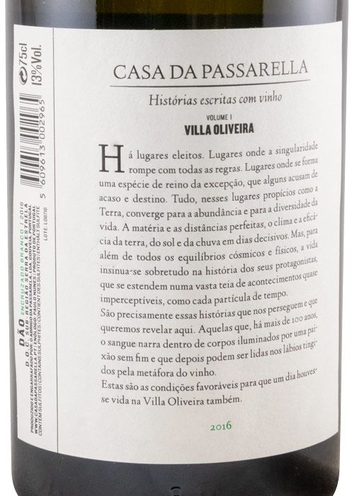 2016 Casa da Passarella Villa Oliveira Encruzado white