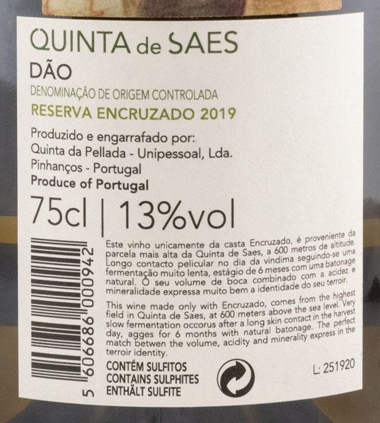 2019 Quinta de Saes Encruzado white