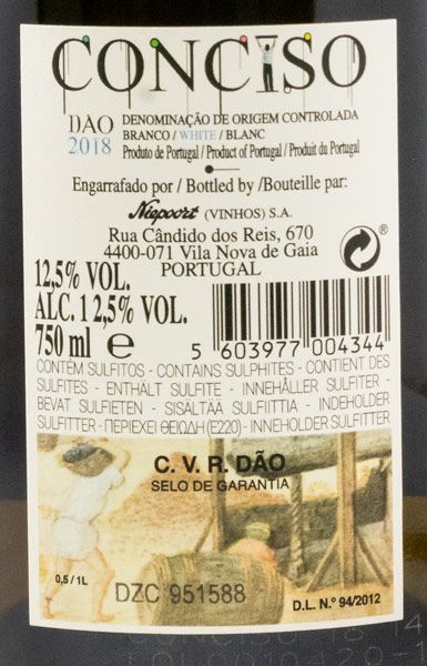2018 Niepoort Conciso branco