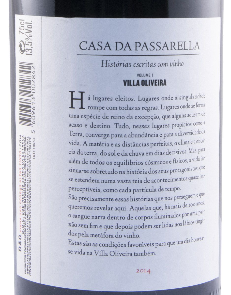 2014 Casa da Passarella Villa Oliveira Vinha das Pedras Altas red